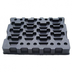 Black Anti-static  ESD Tray Conductive Plastic Component Trays
