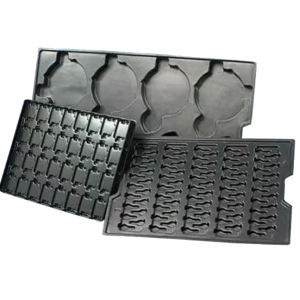 Black Anti-static  Blister Tray Conductive Plastic Trays