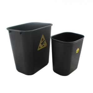 Recycling 15L black Round esd plastic waste bins for outdoor use