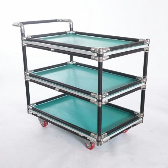 Anti-static-ESD-trolleys-carts-stainless steel-racks-green-Easily-Assemblable-for-EPA