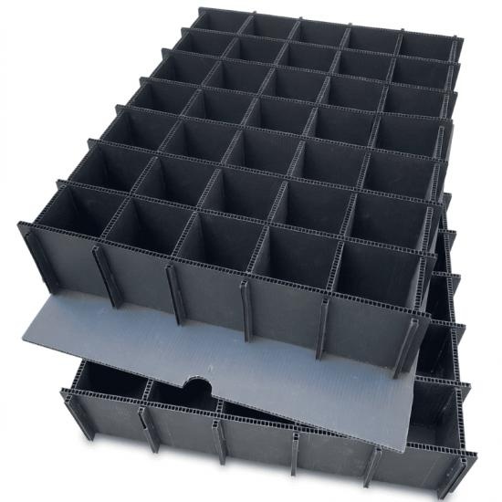 Black Anti-static Corrugated Boxes, Trays